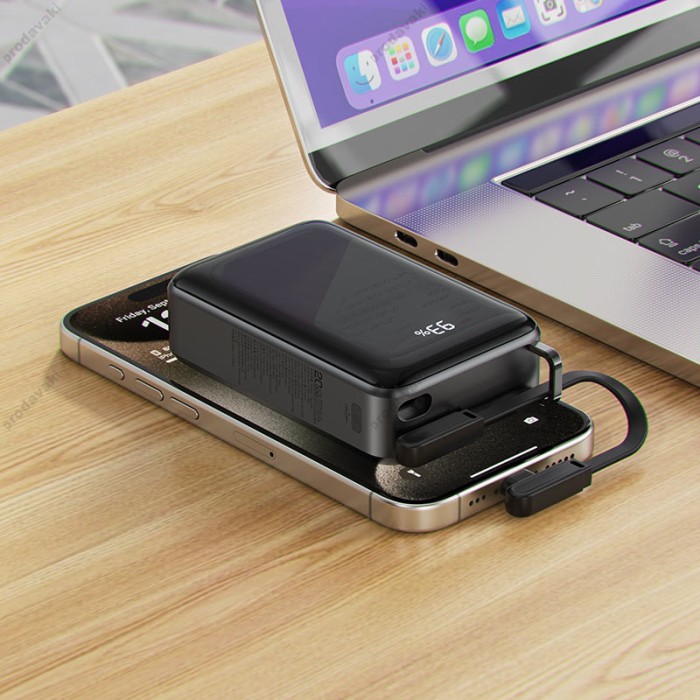 Повербанк портативний акумулятор Power bank ACEFAST M4 PD fast charging 67W 20000 mAh Black